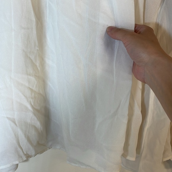 NWT. Boho Banana Republic Small Tall Ruffle Tie-Neck Balloon Sleeve Blou… - Picture 14 of 14